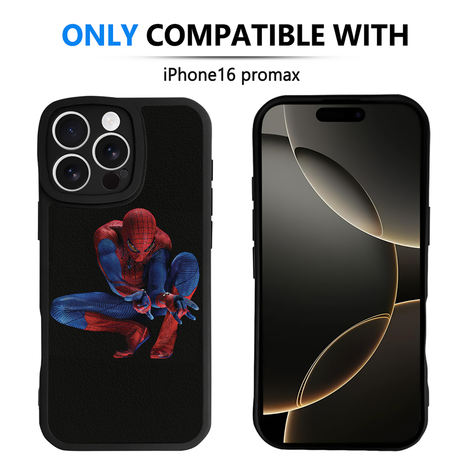 Spider Man スパイダーマン 【iPhone 16シリーズ対応】シリコンスマホケース（レザー調） 材質：シリコン